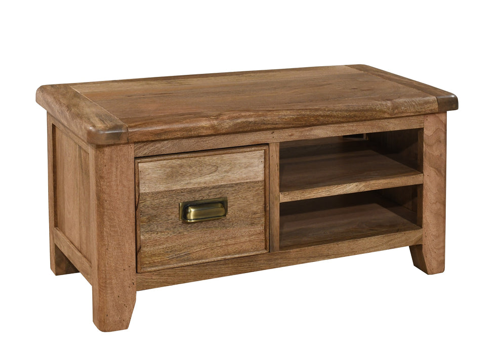 'Dorset' Rustic Solid Mango Wood Occasional Coffee Table / TV Unit