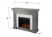 Modern Style Dakesbury Faux Stone Electric Fireplace Suite Stacked Faux Stone Surround