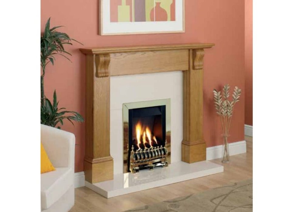 Durham Oak Fire Surround traditional Corbel Mantlepiece Fireplace