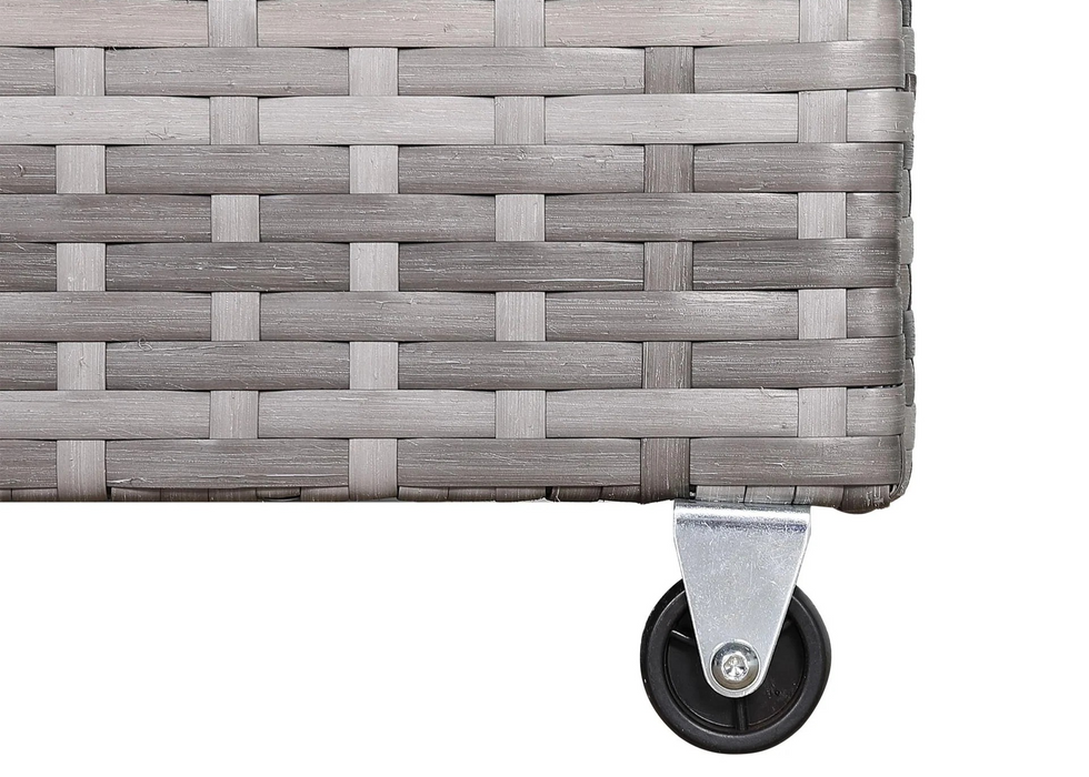 'Falmouth' Large Grey Rattan Waterproof Outdoor Garden Cushion Storage Box