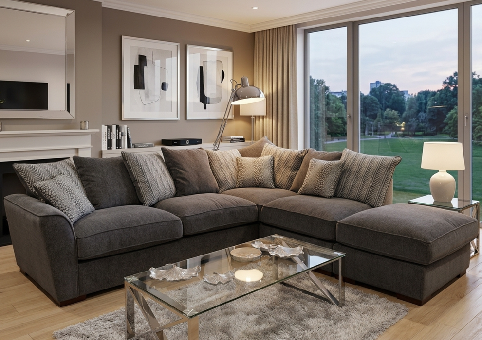 'Fantasia' Corner Sofa - Available In a Wide Range Of Fabric Colours