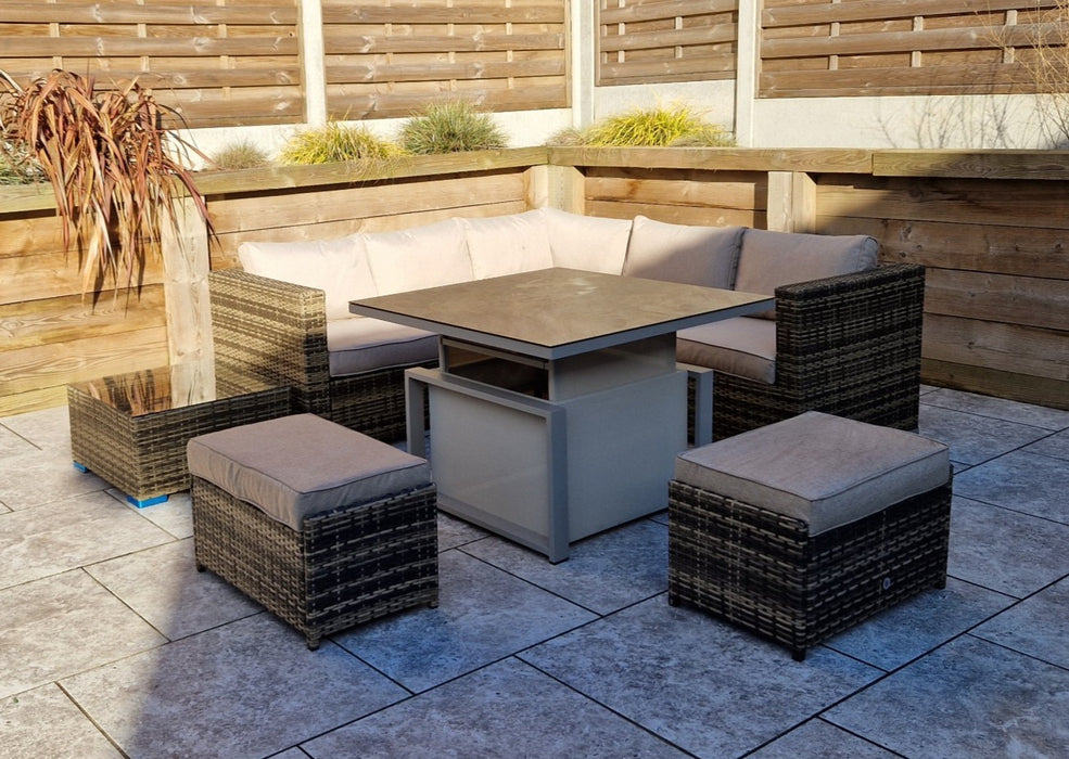 Rattan Wicker End Tables Georgia Brown Natural Rattan Corner Sofa