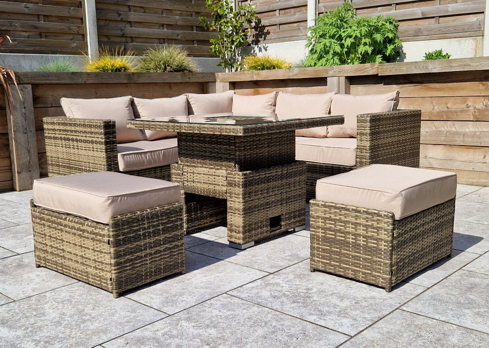 Georgia Brown Rattan Corner Sofa Dining Set Geor0413 Signature