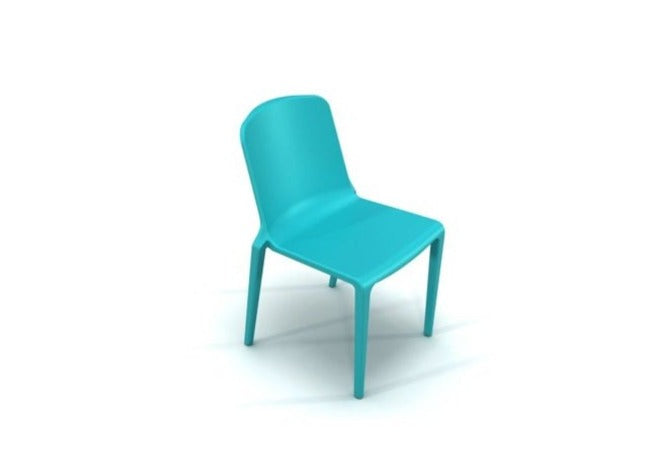 Hatton Indoor Outdoor Aqua Blue Plastic Stacking Dining Cafe School Bistro Chairs