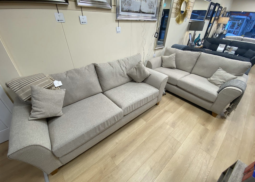 ‘Lottie’ Special Offer Natural Beige Fabric 3 & 2 Seater Sofa Package Deal