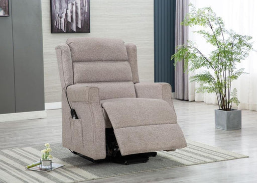 Malaga Electric Dual Motor Rise & Recliner Chair in Natural Fabric