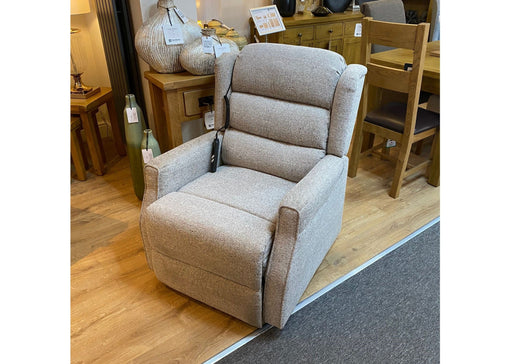 Malaga Electric Dual Motor Rise & Recliner Chair in Natural Fabric