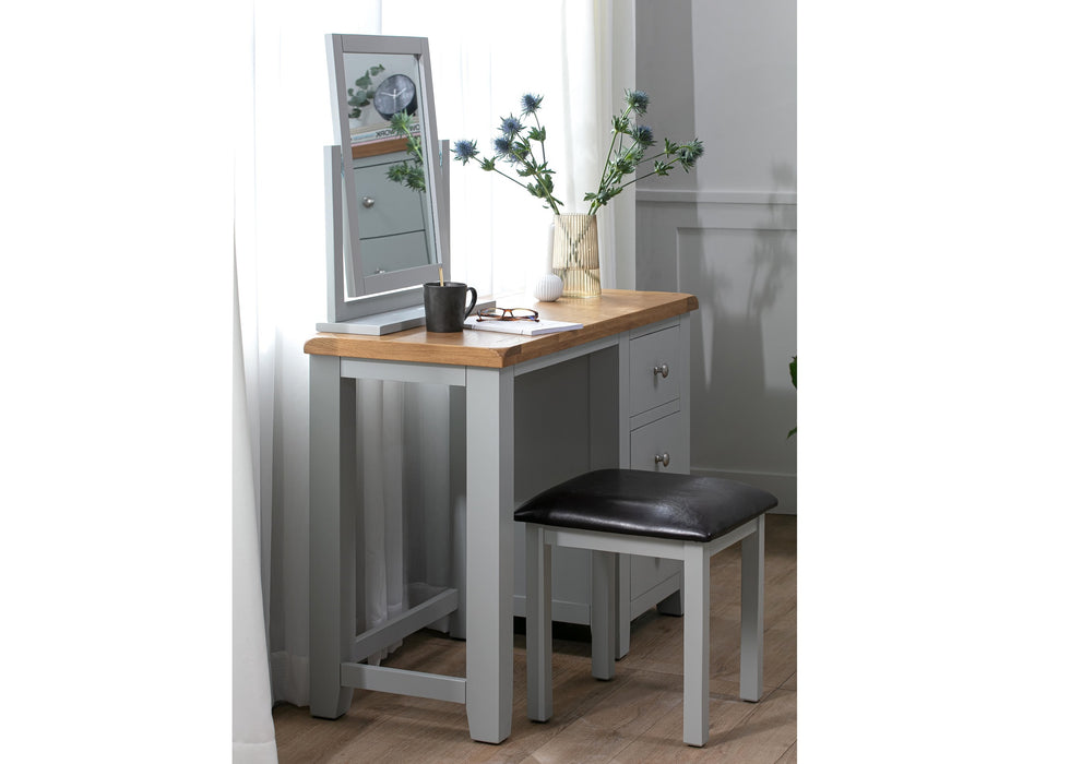 'Oakwood Living' Grey Painted Oak Dressing Table / Desk