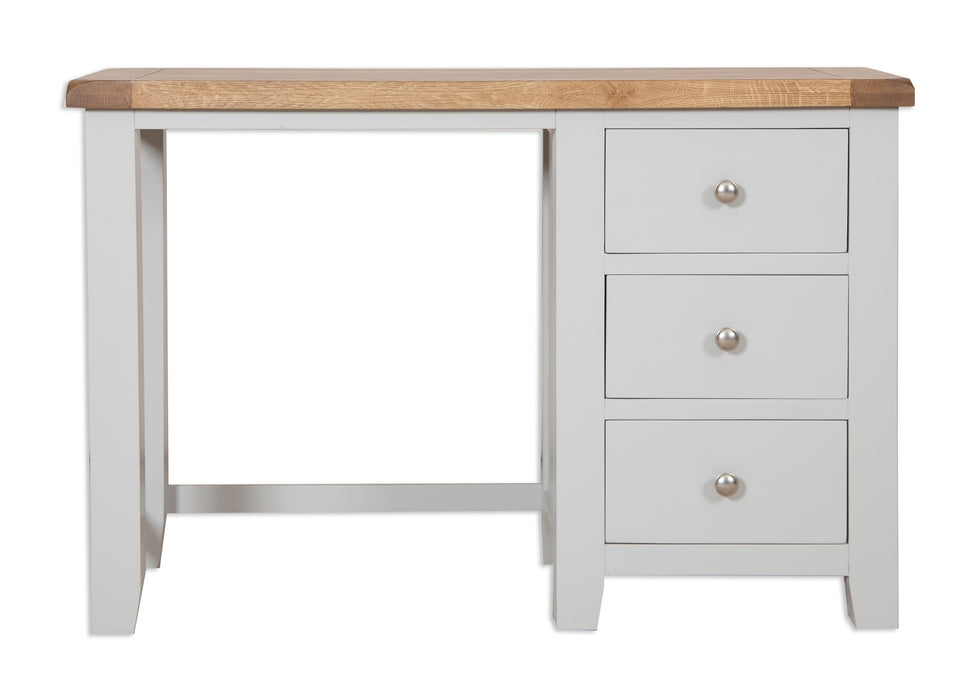 'Oakwood Living' Grey Painted Oak Dressing Table / Desk