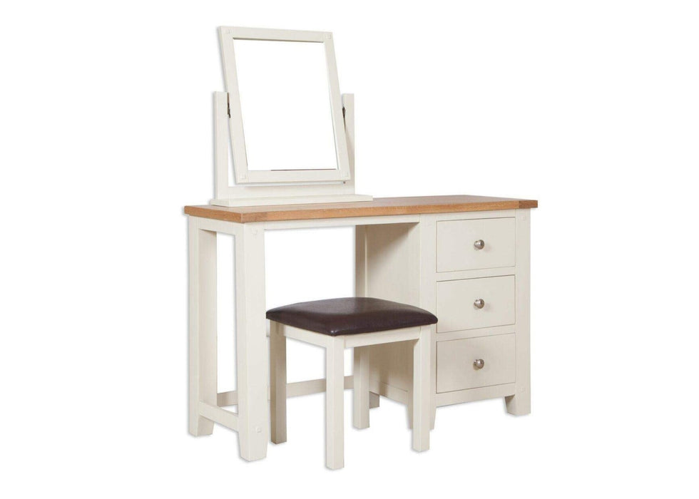 'Oakwood Living' Ivory Painted Oak Dressing Table Stool