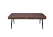 Modern Brown PU Leather Industrial style Kitchen Dining Bench