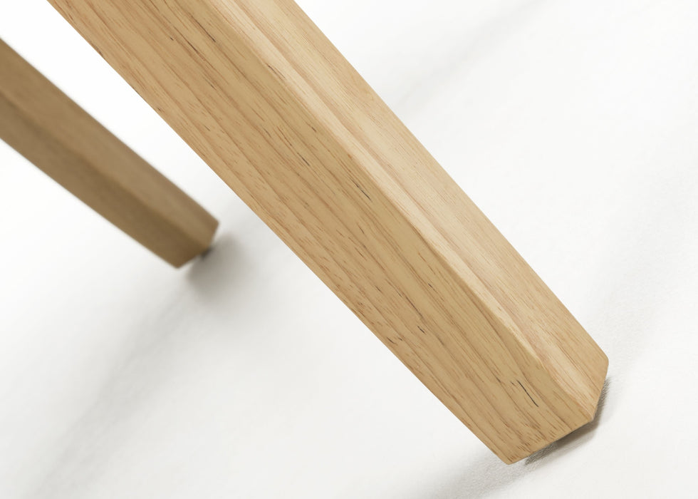 Set of 2 Moseley Waffle Effect Natural Dining Chairs with Natural Legs