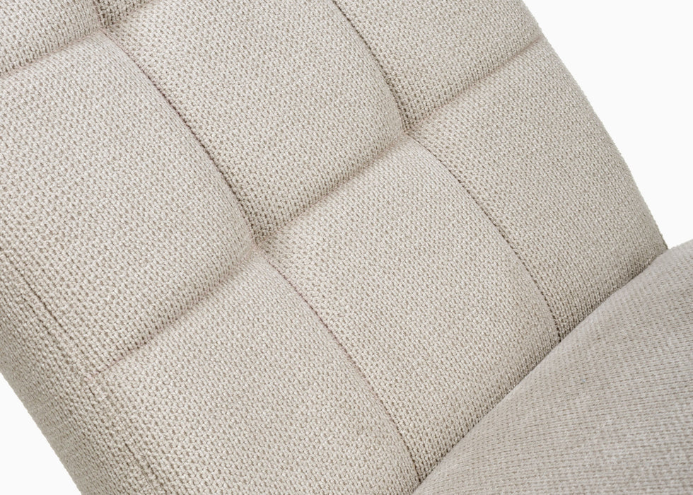 Set of 2 Moseley Waffle Effect Natural Dining Chairs with Natural Legs