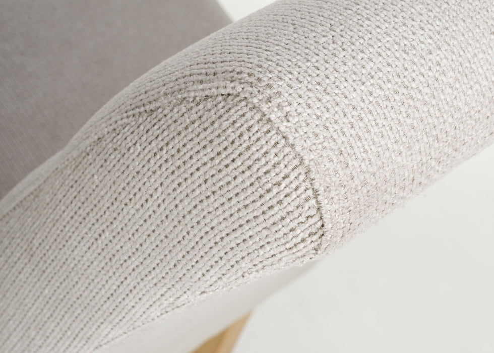 Set of 2 Moseley Waffle Effect Natural Dining Chairs with Natural Legs