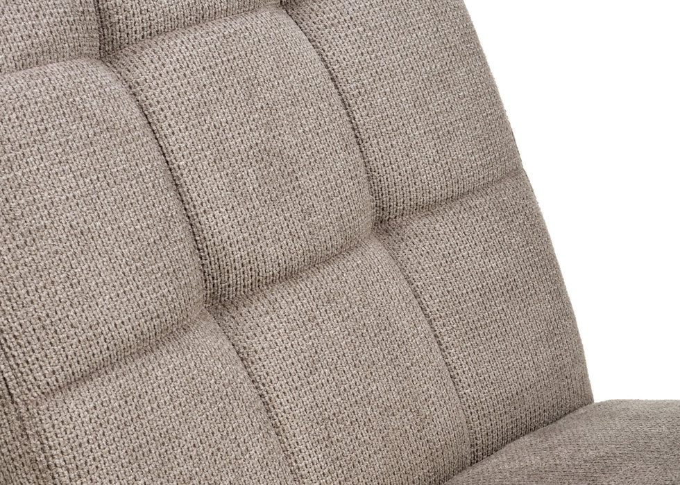 Set of 2 Moseley Waffle Flax Effect Light Brown Dining Chair with Natural Legs