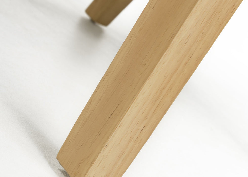 Set of 2 Moseley Waffle Flax Effect Light Brown Dining Chair with Natural Legs