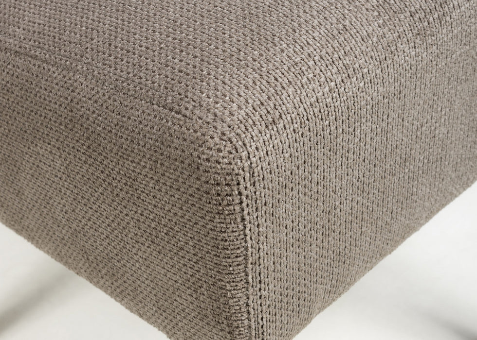 Set of 2 Moseley Waffle Flax Effect Light Brown Dining Chair with Natural Legs