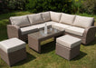 Twilight Natural Rattan Recliner Corner Sofa Coffee Table Set