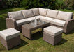 Twilight Natural Rattan Recliner Corner Sofa Coffee Table Set