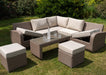 Twilight Natural Rattan Recliner Corner Sofa Coffee Table Set