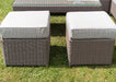 Twilight Natural Rattan Recliner Corner Sofa Coffee Table Set