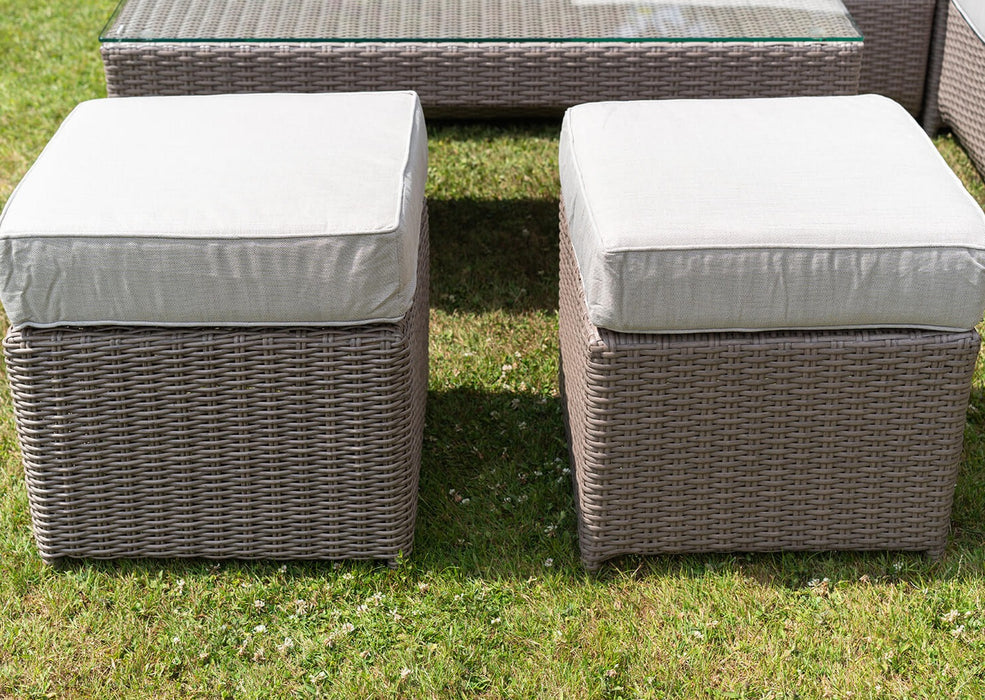 Twilight Natural Rattan Recliner Corner Sofa Coffee Table Set