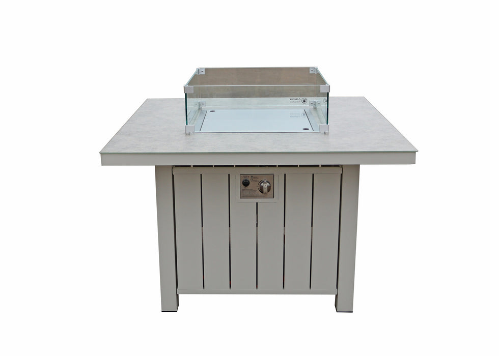 Neptune Outdoor Garden Aluminium Corner Sofa Dining Set with Gas Firepit Table
