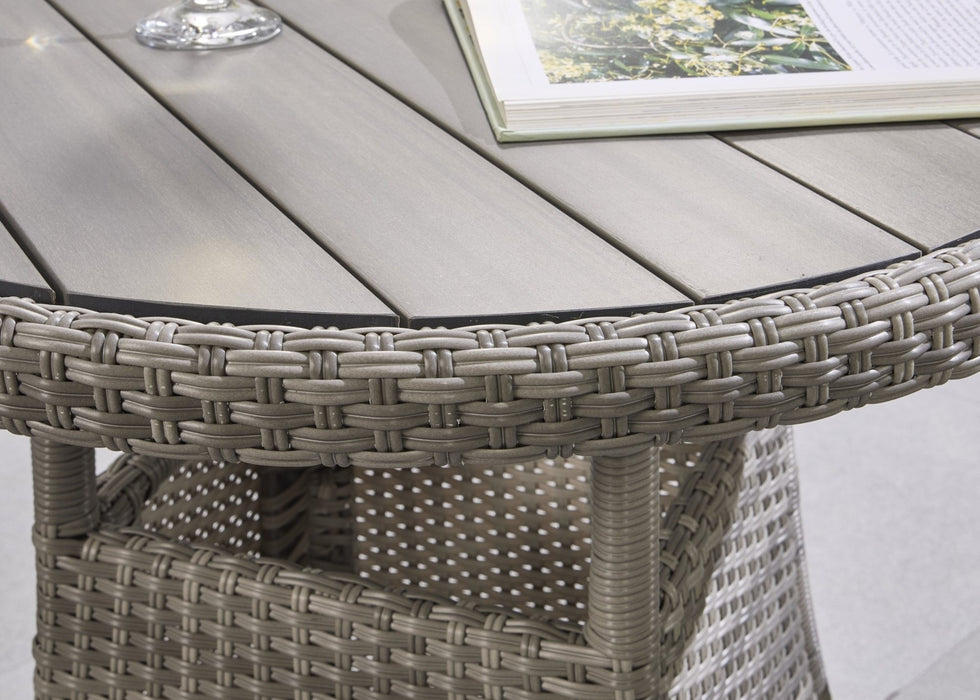 Norfolk Brancaster Outdoor Rattan Grey Aluminium 2 Seater Bistro Table Set