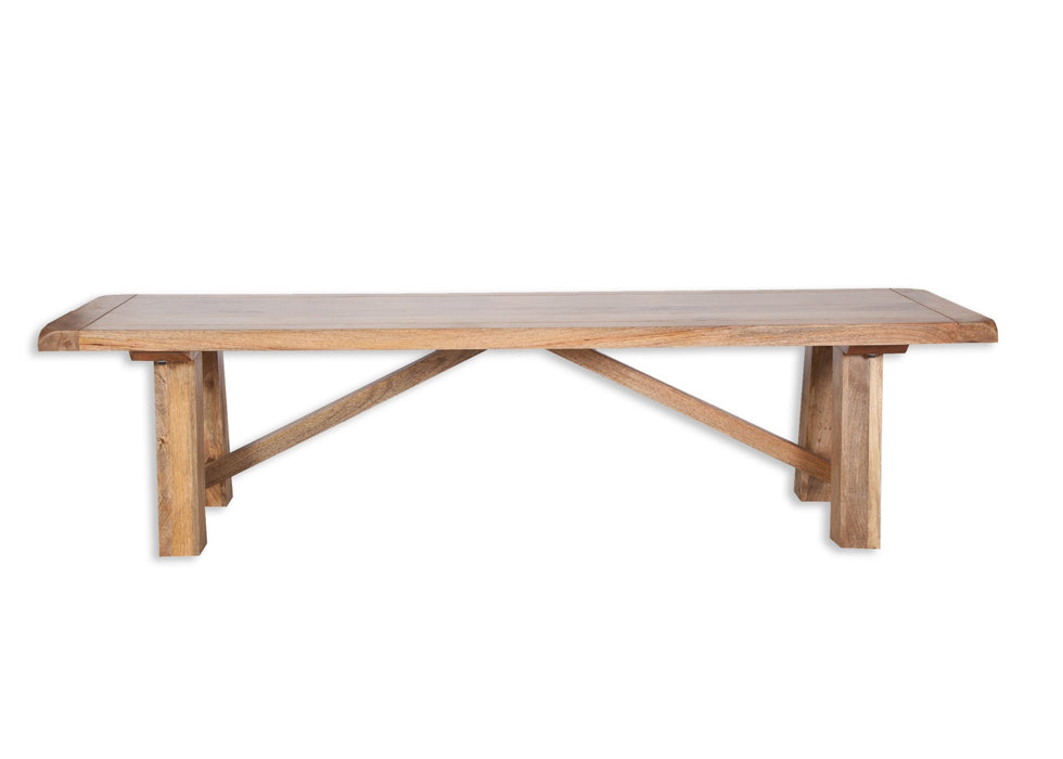 Odisha Solid Chunky Mango Wood Medium Dining Bench