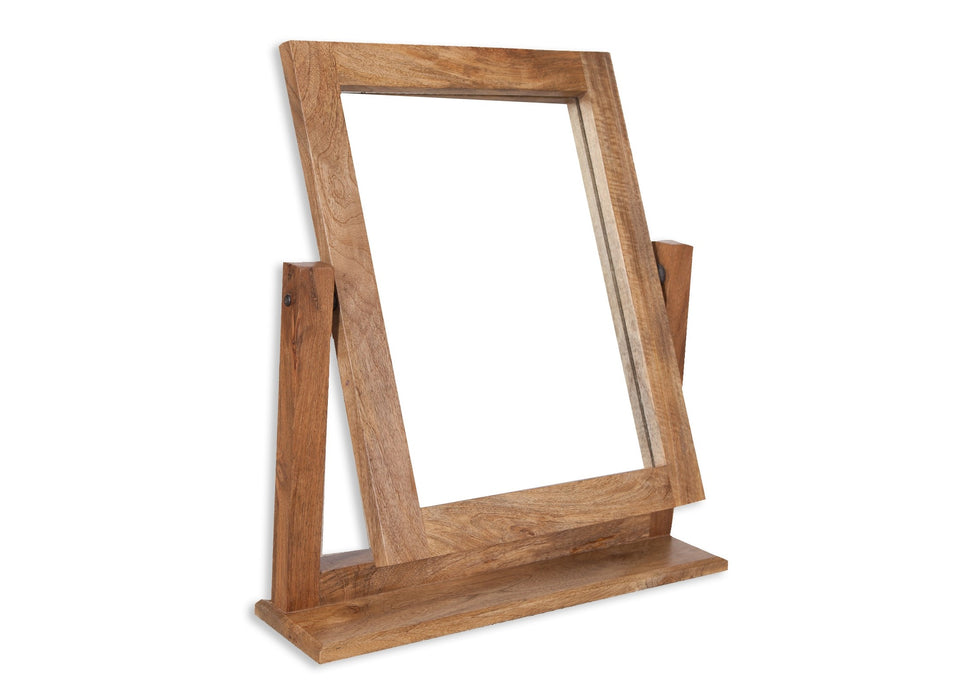 Odisha Solid Chunky Mango Wood Dressing Table Top Mirror