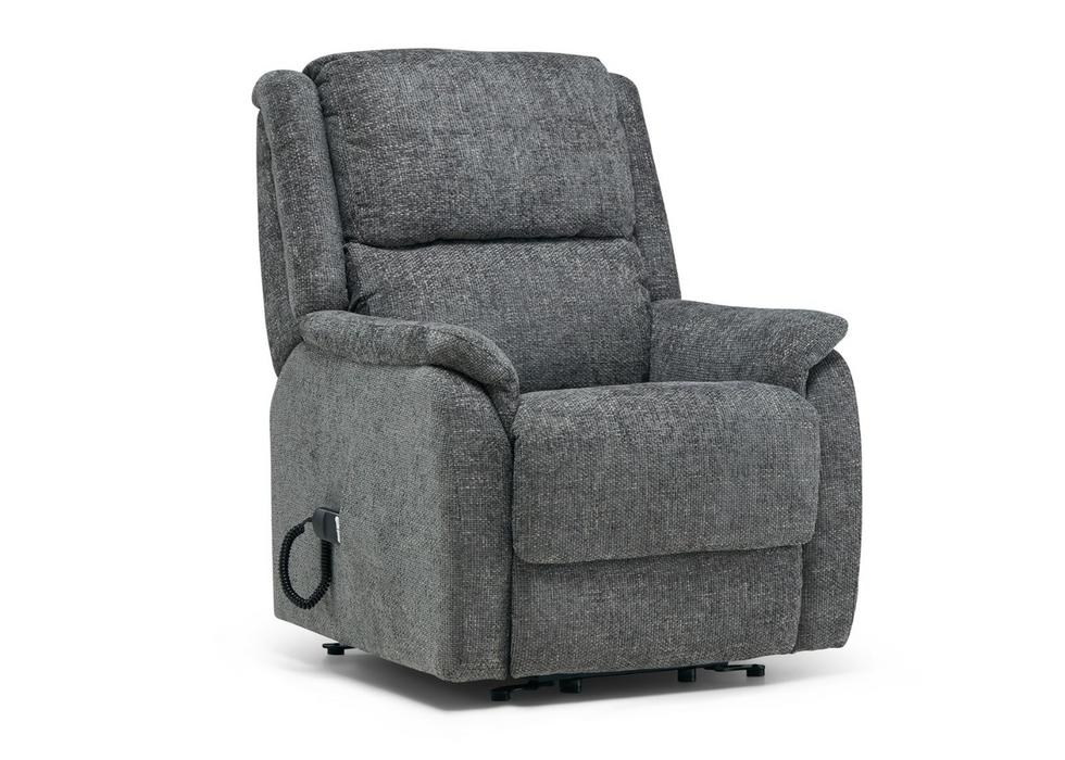 Palermo Electric Dual Motor Rise & Recliner Chair in Graphite Fabric