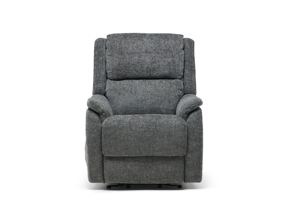 Palermo Electric Dual Motor Rise & Recliner Chair in Graphite Fabric