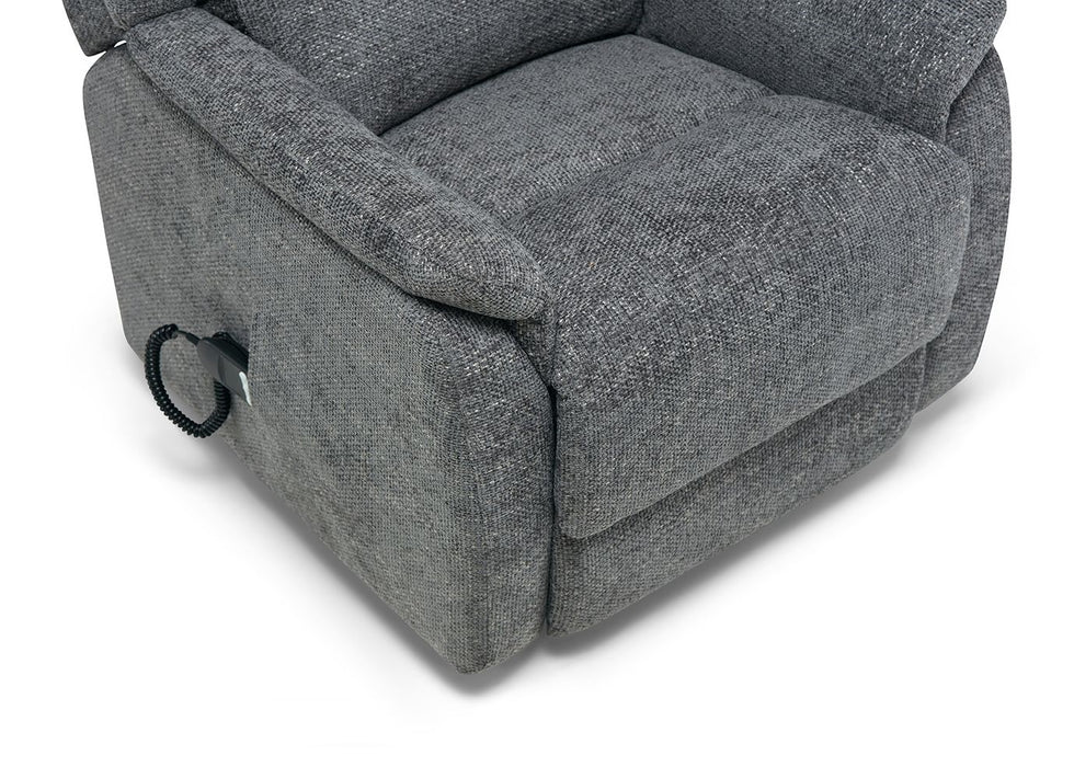 Palermo Electric Dual Motor Rise & Recliner Chair in Graphite Fabric