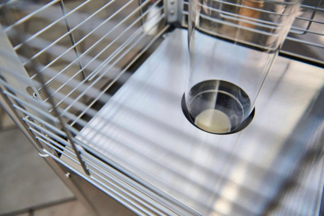 Pyramid Glass Tube Flame Gas Patio Heater 13KW Stainless Steel