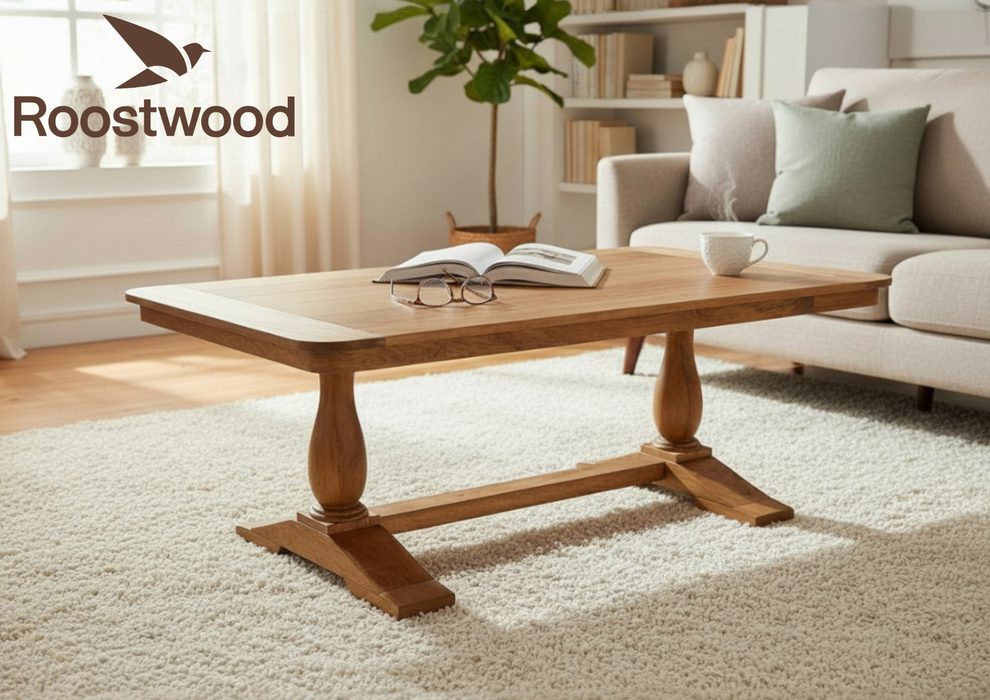 Roostwood 'Clent' Modern Solid Mango Wood Occasional Coffee Table