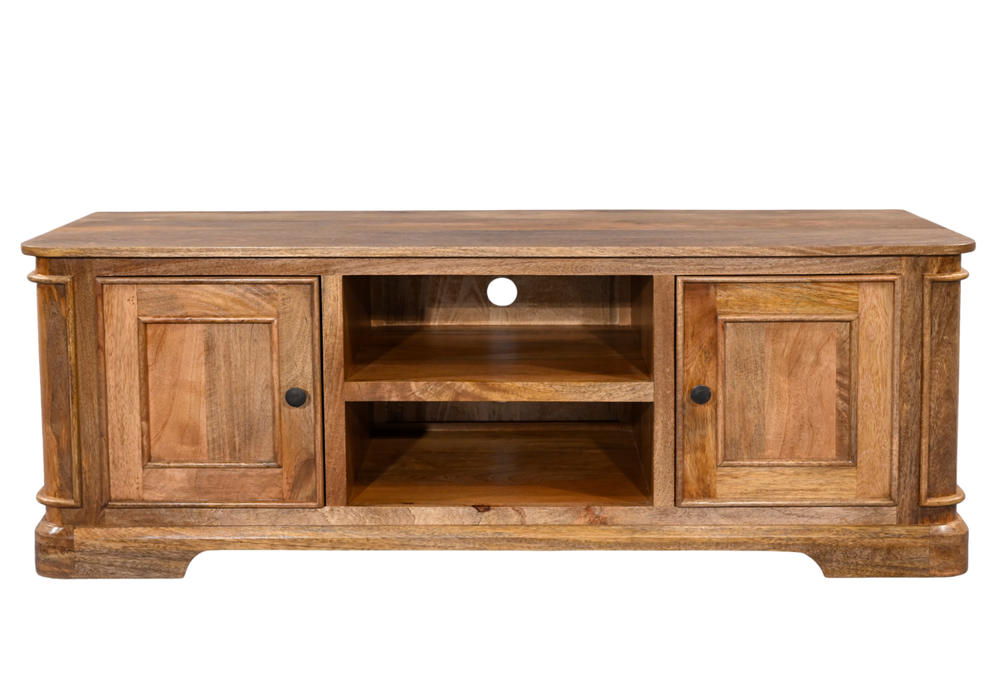 Roostwood 'Clent' Modern Solid Mango Wood Large Plasma TV Unit
