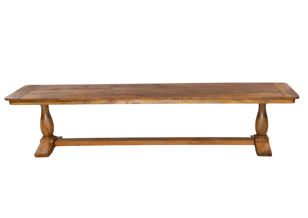 Roostwood 'Clent' Modern Solid Mango Wood Large 2m Dining Bench
