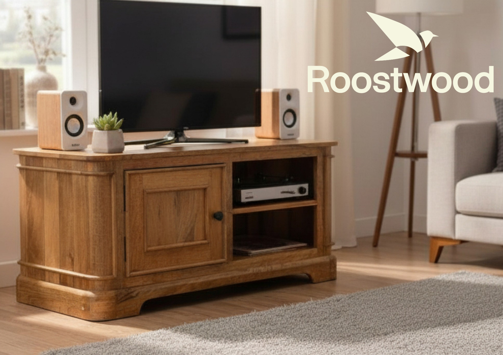 Roostwood 'Clent' Modern Solid Mango Wood Occasional Coffee Table / TV Unit
