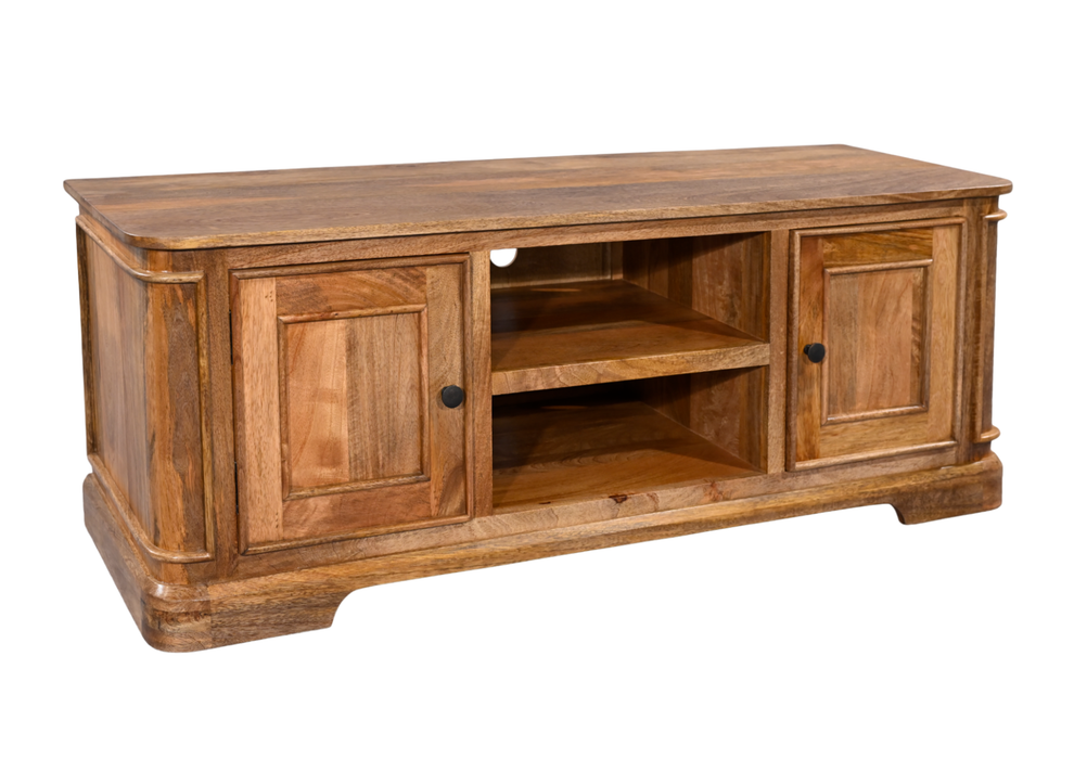 Roostwood 'Clent' Modern Solid Mango Wood Large Plasma TV Unit
