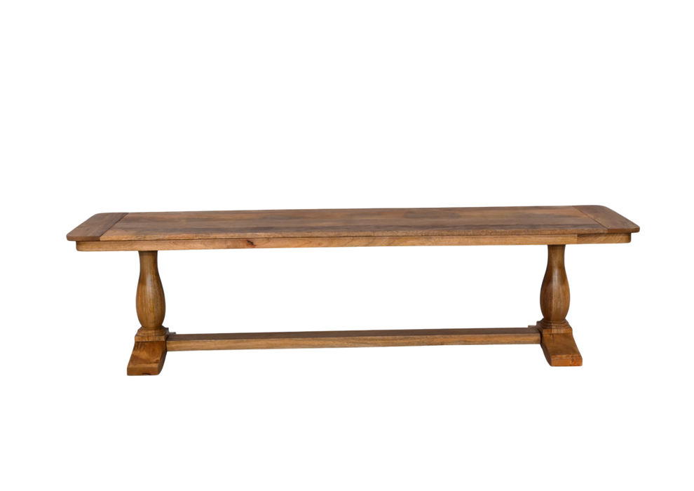 Roostwood 'Clent' Modern Solid Mango Wood Large 1.75m Dining Bench