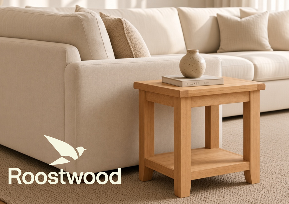 Roostwood 'Malvern' Natural Oak Lamp / Side Table