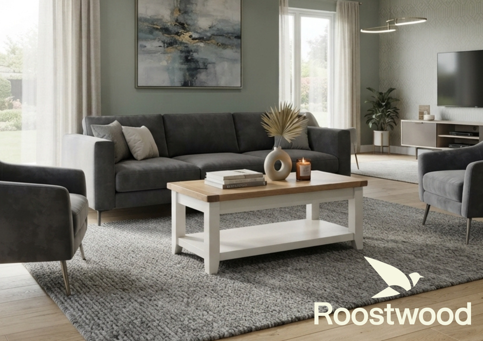 Roostwood 'Malvern' White Painted Oak Coffee Table