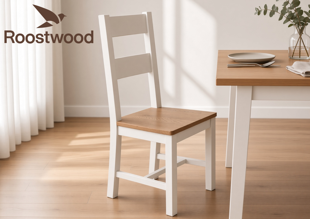 Roostwood 'Malvern' White Painted Oak Dining Chair