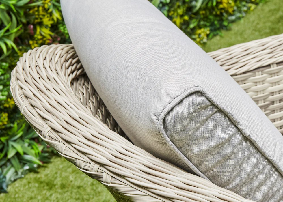 'Santorini’ 5 Seater Sofa Grey Rattan Aluminum Lounge Set with Coffee Table