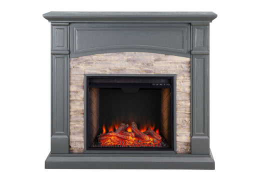 Modern Slate Grey Complete Electric Smart Media Fireplace