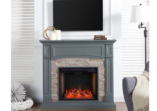 Modern Slate Grey Complete Electric Smart Media Fireplace