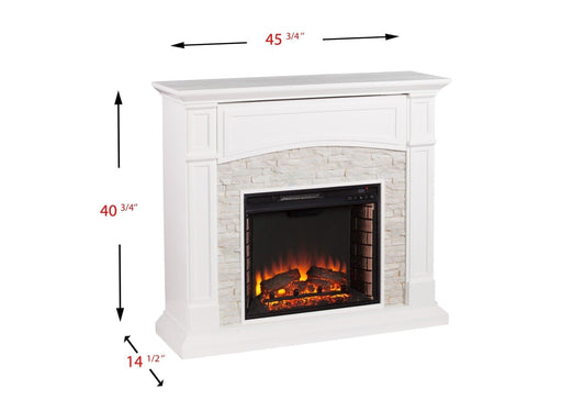 Modern White Complete Electric Smart Media Fireplace