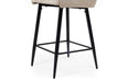 Modern Shoreditch Kitchen Breakfast Bar Stools Champagne Cream Velvet, Black Metal Leg