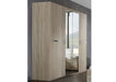 SlumberHaus 'Anna' German Made Modern Oak and Mirror 4 Door Wardrobe