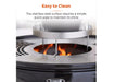 Tower 2-in-1 Sphere Fire Pit and Charcoal BBQ Grill with Handles